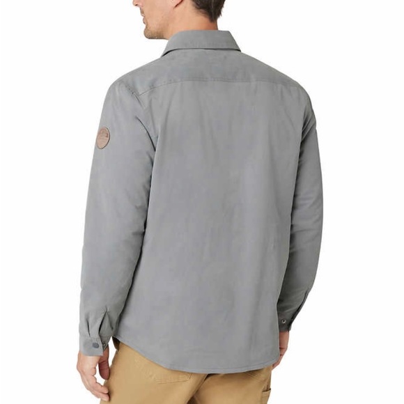 - Eddie Bauer Men’s Fleece Lined Jacket color gray. Size M - Picture 2 of 5